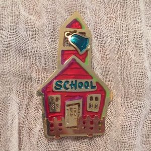Enameled Schoolhouse Pin